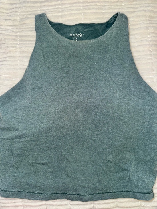 Old Navy Tops - Old Navy Heather Green Cropped Tank Top
